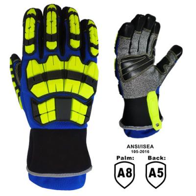 China Heavy Duty ANSI LEVEL A8 Cut Resistant Work Gloves  water repellent for sale