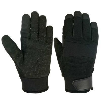 China Hysafety Black Needle Resistant Gloves ASTM F2878-10 Leather Search Gloves for sale