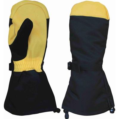 China Deerskin Moisture Barrier Leather Ski Gloves 3M Insulation Inserted for sale