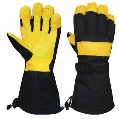 Chine Dehors marque en cuir de Ski Gloves Deerskin Ski Gloves Hysafety de cinq doigts à vendre