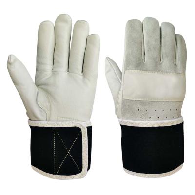 China Hysafety A1 2019 Anti Vibration Work Gloves Reversed Cowgrain Leather Back for sale