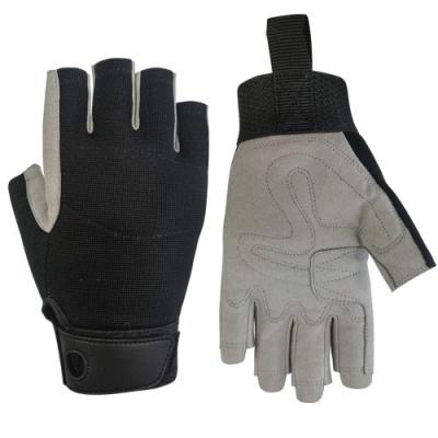 China Hysafety XS-2XL Half Finger Hand Gloves , Outdoor Climbing Gloves for sale