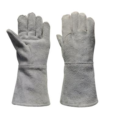 China Cowsplit Heat Resistant Mig Welding Gloves Kevalr Stitching for sale