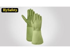 Hysafety Long Leather Rose Pruning Garden Gloves / Thorn Proof Work Gloves