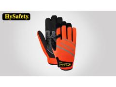 Anti Vibration S to XL Hi Viz mechanic hand gloves , Super Grip Work Gloves