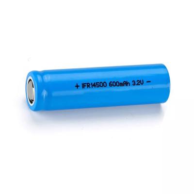 China 14500 Rechargeable Lithium Lifepo4 Battery Li Iron Phosphate Battery 3.2V 600mAh for sale