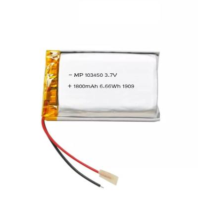 China 103450 1800mAh 3.7V High Power Lipo Battery Pack Lithium Polymer Battery Cell for sale