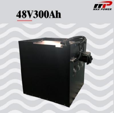 China Forklift Tractor Carrier Lithium LiFePO4 Battery 48V 300AH Lifepo4 Power Box for sale