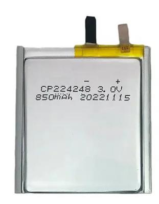 China CP224248 Li Mno2 Battery 3v 850mah Ultra Thin Lithium Pouch Cell for sale