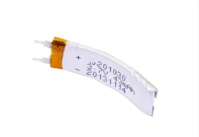 China 30mAh Curved Lithium Polymer Battery Bending Arc For Wristband for sale