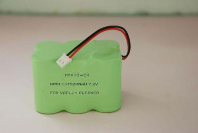 Chine Les batteries de NICD/batterie de Nimh emballe SC1500mAh 7.2V pour l'aspirateur à vendre