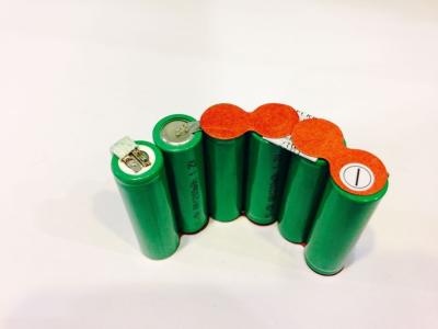 China A bateria verde personalizada de Nimh da energia embala a baixa resistência interna de 7.2V 1200mAh à venda