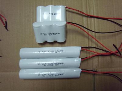 China 3.6Volt Nicd Battery Packs C2500MAH For Emergency Fixture , Outdoor Lighting for sale