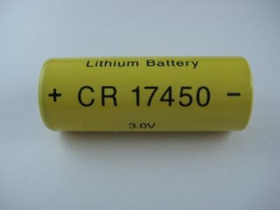 China Estabilidade alta CR17450 2000mAh 3.0V Li-mno2 da bateria preliminar do medidor de água à venda
