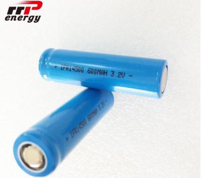 China 3.2V 14500 600mAh Llithium Ion Aa Rechargeable Battery High Rate 3C IEC CB MSDS for sale