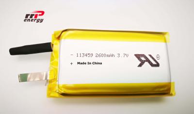 中国 UL1642手のウォーマーのリチウム イオン ポリマー電池のパック2600mAh 3.7V 113459の耐久財 販売のため