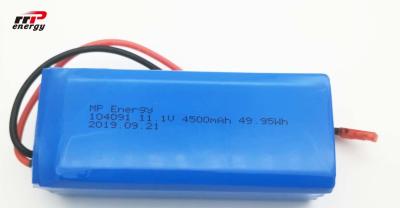 China High Discharge LIPO Lithium Polymer Battery 3S1P 11.1V 4500mAh One Year Guarantee for sale