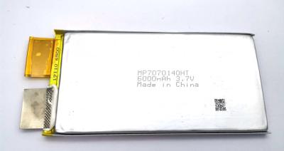 China 60C alto Rate Li Ion Polymer Battery Pack C7070140HT 6000mah 3.7V en venta