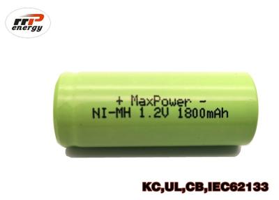 China Durable NIMH Rechargeable Batteries 4/5A1800mAh 1.2V With UL CE KC Certification for sale