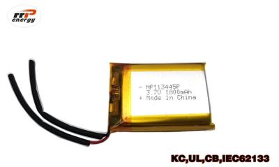 中国 超高エネルギー密度のリチウム ポリマー電池113445P 1800mAh 3.7VのFlagger移動式電池KCのCB IEC62133 販売のため
