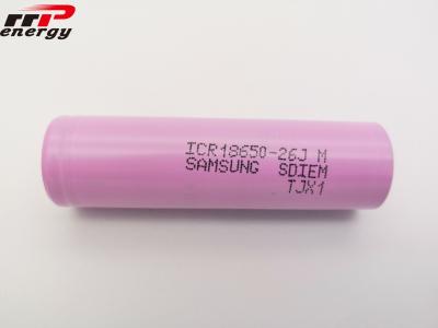 China SDI ICR18650 26JM Lithium Ion Rechargeable Batteries 3.7V 2600mAh High Capacity for sale