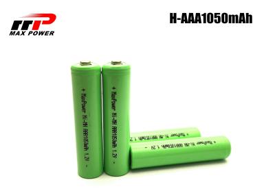 China 300 Cycles EN61951 1.2V 1050mAh NiMh AAA Batteries IEC for sale