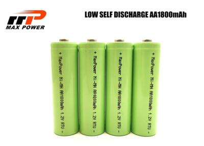 China 500 Cycles 1.2V AA 1800mAh NIMH Battery Cell MSDS UN38.3 for sale