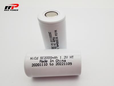 China Célula de batería de la alta tasa 10C 15C de la batería 1.2V 2000mAh de NICD en venta