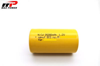 China 1.2V 5000mAh NICD Rechargeable Battery IEC For Emergency Light for sale