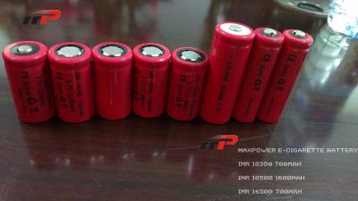 Chine E-Cigarette des batteries rechargeables 3.7V 2.6WH d'ion du lithium 700mAh d'IMR 18350 à vendre