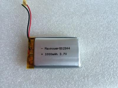 China 802844 dispositivo médico das baterias IEC62133 do polímero do íon do lítio de 1000mAh 3.7V à venda