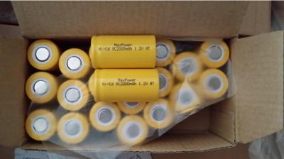 China SC Size 1.2V NICD Rechargeable Batteries 2000mAh For LED Lighting for sale