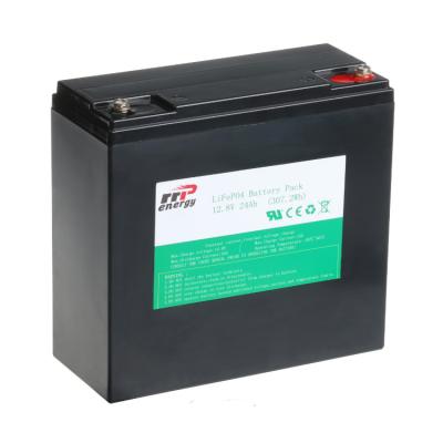 China Lifepo4 IFR32650 12V 24AH Lithium Ion Battery Pack Solar lithium battery for sale