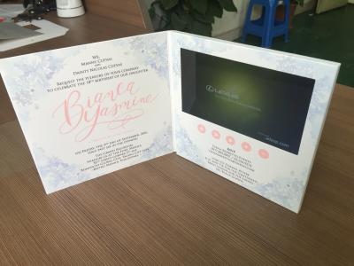 China Marketing tool Digital innovational paper card 7inch screen LCD invitation card video brochure card for sale