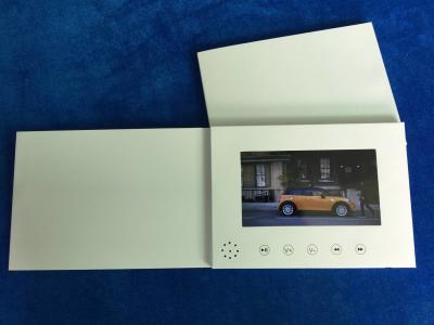 China Paper card type matt lamination 7inch LCD screen video invitation card digital video book video folder without printing for sale