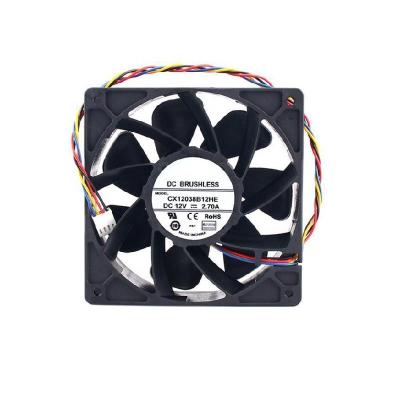 China CX12038B12HE DC12V 2.7A 4 wires Cooling Fan 6000RPM High Speed S9 Te koop