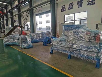 China 110L linha de reciclagem plástica azul máquina de granulação do floco do animal de estimação de 160Kw à venda