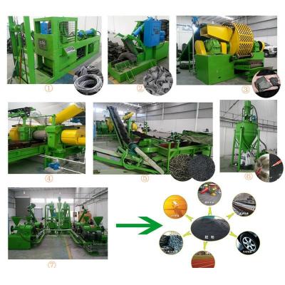 China 30-120 Mesh Rubber Powder Production Line 3000kg/H Rubber Granules Machine for sale