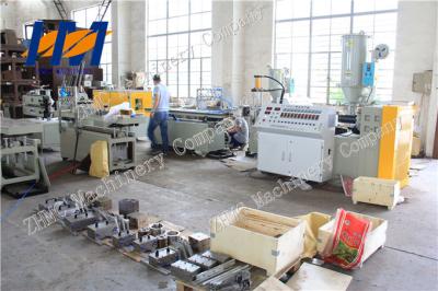 China Wood Plastic Composite WPC Profile Extrusion Line Double Screw Vented Type for sale