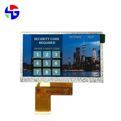 中国 標準 4.3 インチ TFT LCD ディスプレイ 480x272 RGB インターフェイス 1000cd/m2 販売のため