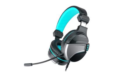 China DL Multi Platform Gaming Headset , 40mm Black And Blue Gaming Headset for sale
