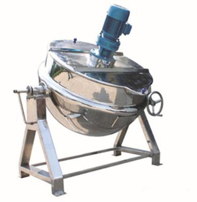 China Food Industry Stainless Steel Steam Jacketed Kettle With Mixer / Scraper for sale