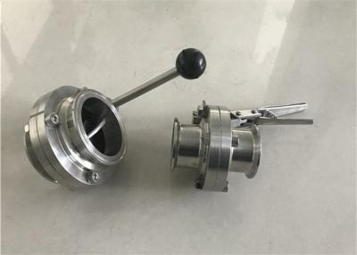 China Pneumatic Type Sanitary Butterfly Valve Stainless Steel 304 316 Clamp Type Connection for sale