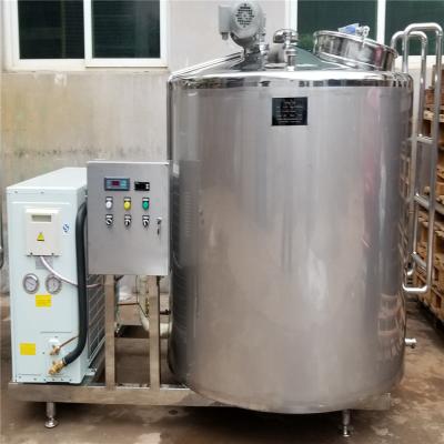 China 1000L 2000L Raw Fresh Yogurt Milk Cooling Storage Holding Vat Vessel Tank for sale