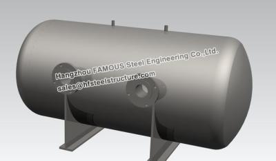 China Stainless Steel Industrial Steel Buildings Water Control Horizontal Bright Tank for sale
