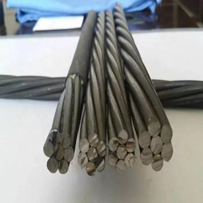 China 1x7 15.2mm 0.5' PE Coated Steel PC Strand With Grease Unbonded 0.6' Post Tension Te koop
