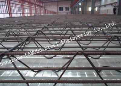 China 0.8 - 1.5mm Corrugated Metal Floor Deck Reinforced Steel Bar Truss Slab Fabrication for sale