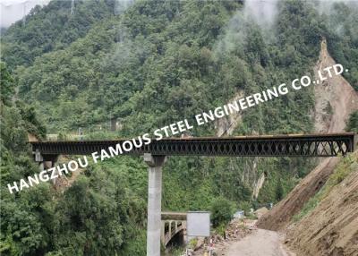 China 200 Type Double Lane Steel Bailey Bridge 50 Tons Load Capacity Galvanized Construction for sale