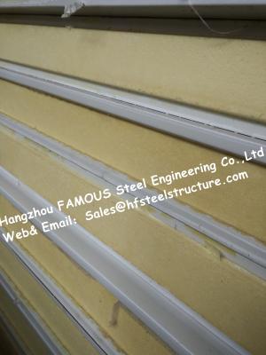China Gray / White Cold Room Panel Polyurethane / PU Sandwich Panels , Width 950mm for sale