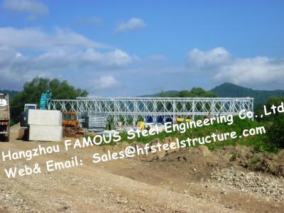 China Easy Installation Steel Bailey Bridge Single Lane HD200 Type Galvanized Modular Galvanized Bridge for sale